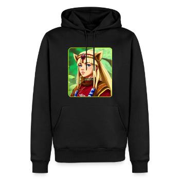 Fière Anime Manga Comic Girl - Sweat à capuche Premium bio Homme - noir - Devant - Nico (187cm)