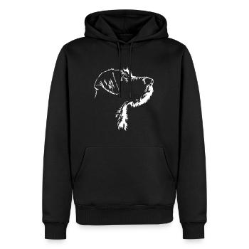 Wirehaired Vizsla Dog Dogs Vischel Wilsigns - Men’s Premium Organic Hoodie - black - Front - Nico (187cm)