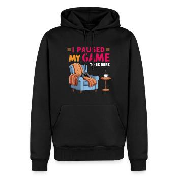 Un design ludique amusant pour les joueurs assignés - Sweat à capuche Premium bio Homme - noir - Devant - Nico (187cm)
