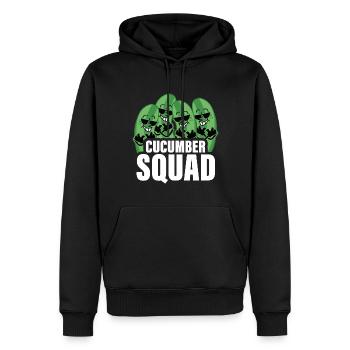 Cucumber Squad coole Gurken - Männer Premium Bio Hoodie - Schwarz - Vorne - Nico (187cm)