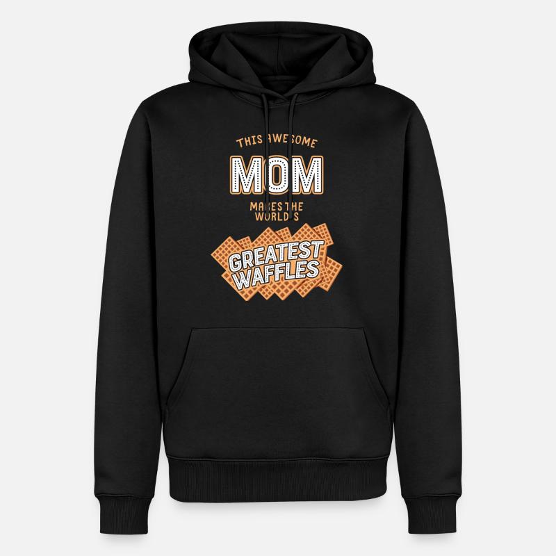 Maman - plus Gaufres - Sweat à capuche Premium bio Homme - noir