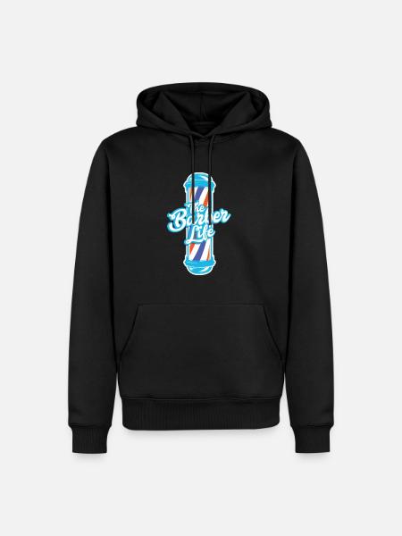 Das Frisör Leben - Männer Premium Bio Hoodie - Schwarz