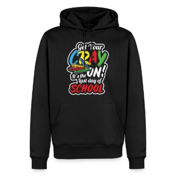 Teacher Crayon Summer Vacation - Men’s Premium Organic Hoodie - black - Front - Nico (187cm)
