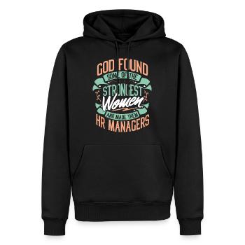 Starke Frau HR Manager Beruf Geschenkidee - Männer Premium Bio Hoodie - Schwarz - Vorne - Nico (187cm)