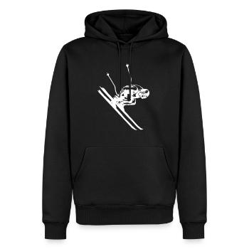 Skifahrer, Skifahren - Männer Premium Bio Hoodie - Schwarz - Vorne - Nico (187cm)