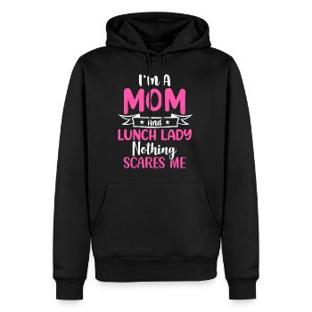 Frauen Ich bin eine Mutter und eine Mittagsfrau Nichts erschreckt - Männer Premium Bio Hoodie - Schwarz - Vorne - Nico (187cm)
