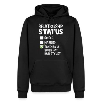 Lustige seine und ihre Geschenkidee Friseur - Männer Premium Bio Hoodie - Schwarz - Vorne - Nico (187cm)
