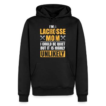 I'm A Lacrosse Mom Funny Muttertag Lacrosse - Männer Premium Bio Hoodie - Schwarz - Vorne - Nico (187cm)