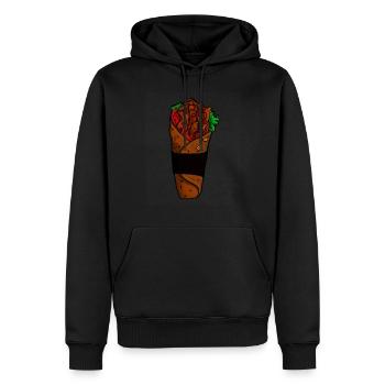 Döner Kebap - Sweat à capuche Premium bio Homme - noir - Devant - Nico (187cm)