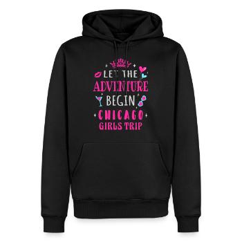 Girls Trip Chicago, que l’aventure commence - Sweat à capuche Premium bio Homme - noir - Devant - Nico (187cm)