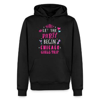 Girls Trip Chicago, que la fête commence - Sweat à capuche Premium bio Homme - noir - Devant - Nico (187cm)