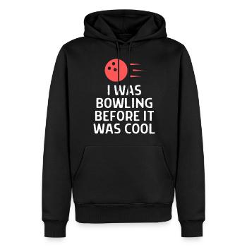 Bowling Dictons Bowling Bowler Skittles Cadeau - Sweat à capuche Premium bio Homme - noir - Devant - Nico (187cm)