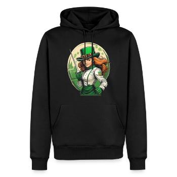 Clôture Trèfle de la Saint-Patrick - Sweat à capuche Premium bio Homme - noir - Devant - Nico (187cm)