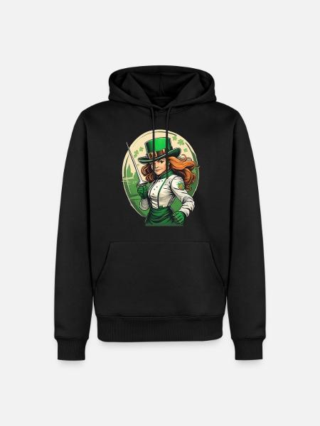 Clôture Trèfle de la Saint-Patrick - Sweat à capuche Premium bio Homme - noir