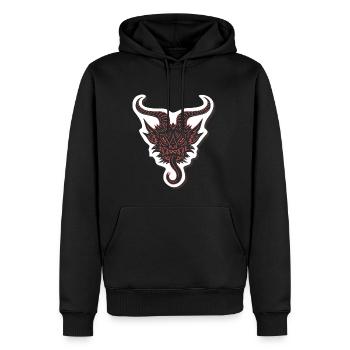 Grüße Krampus Weihnachtsdämon - Gruss Vom Krampus - Männer Premium Bio Hoodie - Schwarz - Vorne - Nico (187cm)