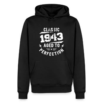 1943 Classic 1943 Birthday Gift 1943 Vintage - Men’s Premium Organic Hoodie - black - Front - Nico (187cm)