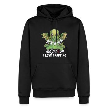 I love Crafting Lovecraft Monster Oktopus Basteln - Männer Premium Bio Hoodie - Schwarz - Vorne - Nico (187cm)
