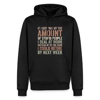Wir haben keine politischen Meinungsverschiedenheiten mehr - Männer Premium Bio Hoodie - Schwarz - Vorne - Nico (187cm)