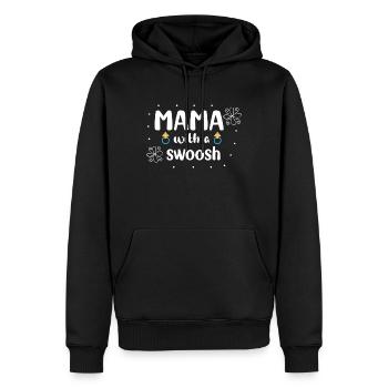 Mama with a swoosh - Men’s Premium Organic Hoodie - black - Front - Nico (187cm)