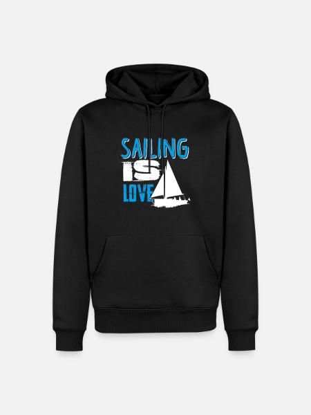 Sailing Is Love - Men’s Premium Organic Hoodie - black