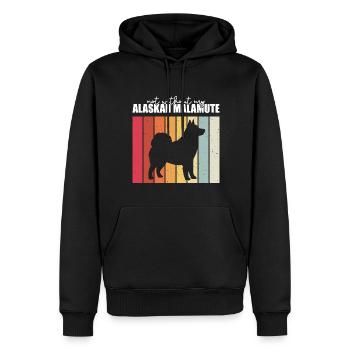 Alaskan Malamute Hund - Männer Premium Bio Hoodie - Schwarz - Vorne - Nico (187cm)