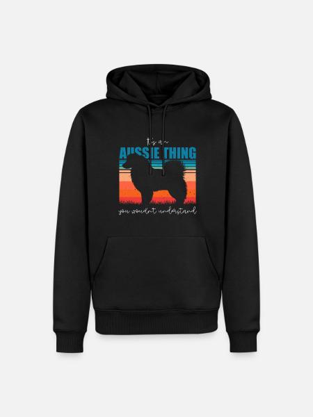 Australian Shepherd Geschenk - Männer Premium Bio Hoodie - Schwarz