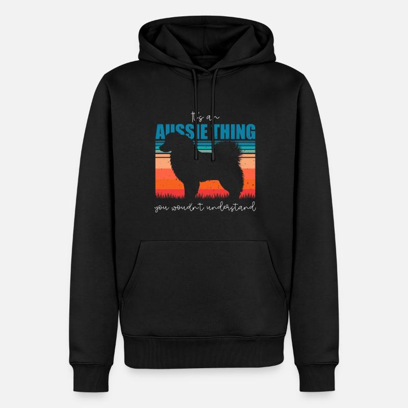 Australian Shepherd Geschenk - Männer Premium Bio Hoodie - Schwarz