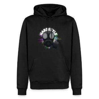 Style dur - Sweat à capuche Premium bio Homme - noir - Devant - Nico (187cm)