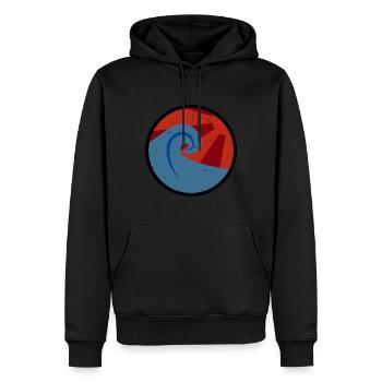 Vage Retro-Stil - Männer Premium Bio Hoodie - Schwarz - Vorne - Nico (187cm)