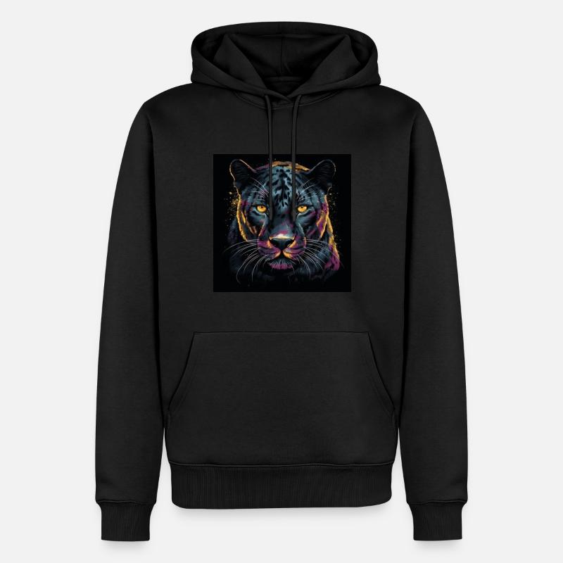DER SCHWARZE PANTHER - Männer Premium Bio Hoodie - Schwarz