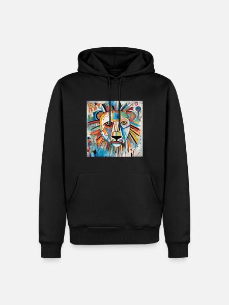 LION STREET ART - Men’s Premium Organic Hoodie - black