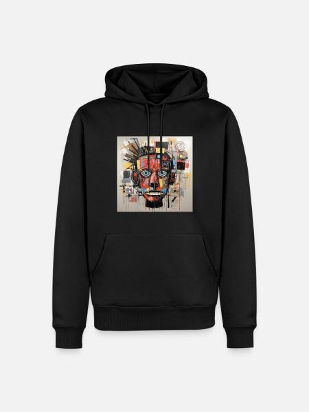 STREET ART PORTRAIT JM-B - Sweat à capuche Premium bio Homme - noir