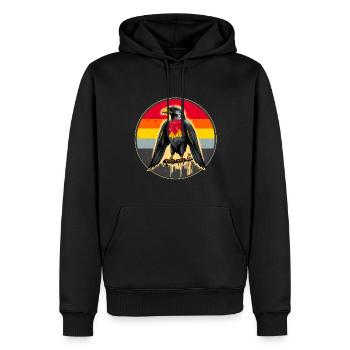 Eagle with germany colors - Men’s Premium Organic Hoodie - black - Front - Nico (187cm)