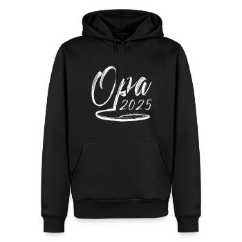 Opa 2025 - Männer Premium Bio Hoodie - Schwarz - Vorne - Nico (187cm)