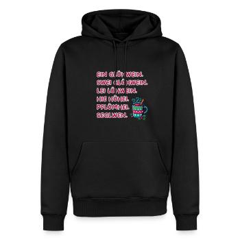Cadeau de vin chaud drôle pour les marchés de Noël - Sweat à capuche Premium bio Homme - noir - Devant - Nico (187cm)