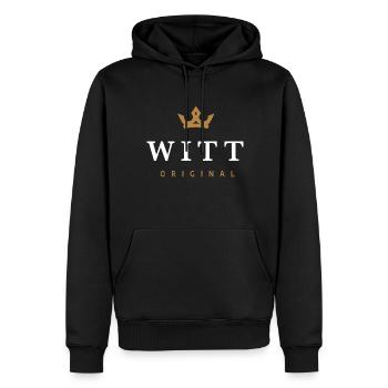 Witt Original Familienlogo - Männer Premium Bio Hoodie - Schwarz - Vorne - Nico (187cm)