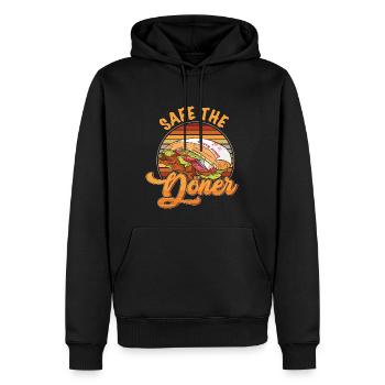 Save the Döner - Männer Premium Bio Hoodie - Schwarz - Vorne - Nico (187cm)