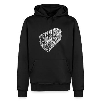 Auto Motorblock Zylinder Hubraum Fan - Männer Premium Bio Hoodie - Schwarz - Vorne - Nico (187cm)