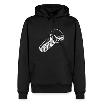 Tournevis d’atelier Papa Screw - Sweat à capuche Premium bio Homme - noir - Devant - Nico (187cm)