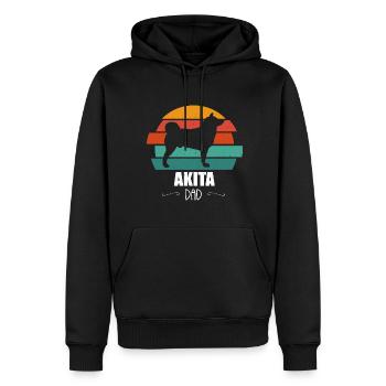 Akita - Männer Premium Bio Hoodie - Schwarz - Vorne - Nico (187cm)