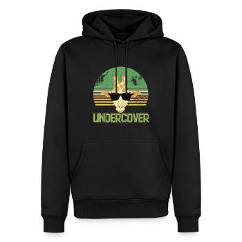 undercover Giraffe Sonnenbrille - Männer Premium Bio Hoodie - Schwarz - Vorne - Nico (187cm)