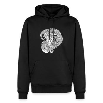 Élégant Capricorne Vintage Tribal Tattoo - Sweat à capuche Premium bio Homme - noir - Devant - Nico (187cm)