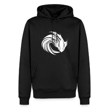 Wilder Kampffisch Tattoo Porträt - Männer Premium Bio Hoodie - Schwarz - Vorne - Nico (187cm)