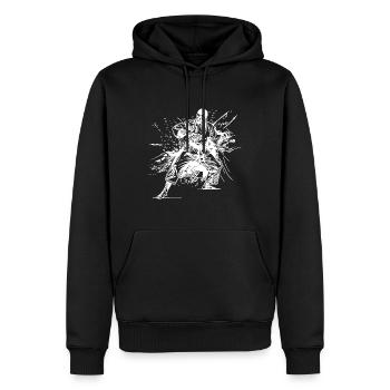 Tattoo Karate Style Sparring Partner Fighting Technique - Men’s Premium Organic Hoodie - black - Front - Nico (187cm)