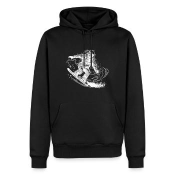 Hors route Snowboarding Jump Style Cooler Move - Sweat à capuche Premium bio Homme - noir - Devant - Nico (187cm)