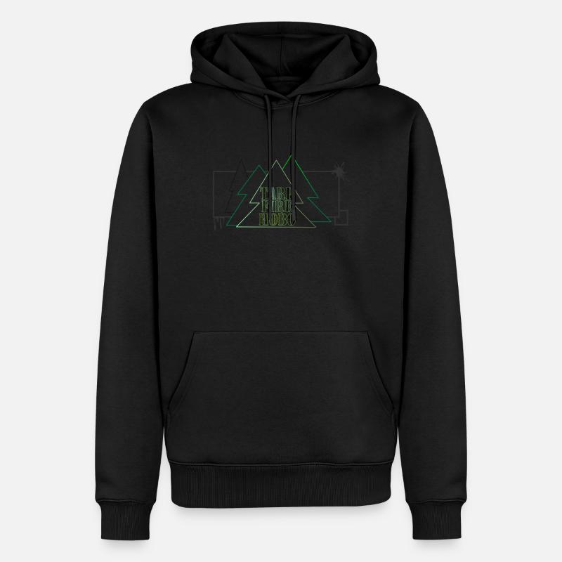 Tarp&Fire&Hobo...all it needs! - Männer Premium Bio Hoodie - Schwarz