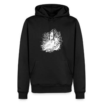 Motocycliste Road-Trip Splash Biker Style - Sweat à capuche Premium bio Homme - noir - Devant - Nico (187cm)
