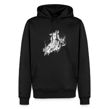 Schlamm Splash Spritzer Mountainbiker mit Fahrrad - Männer Premium Bio Hoodie - Schwarz - Vorne - Nico (187cm)