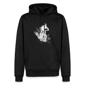 Mud Mountain Biker Outdoor Downhill - Sweat à capuche Premium bio Homme - noir - Devant - Nico (187cm)