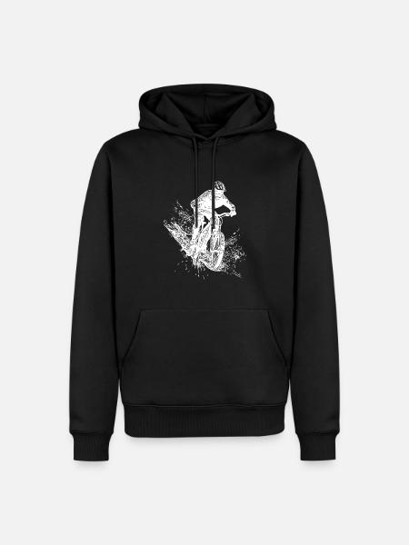 Schlamm Mountainbiker Outdoor Abfahrt - Männer Premium Bio Hoodie - Schwarz